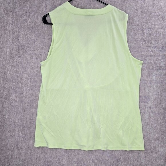 Alfani Womens Sleeveless Twist-Front Top XL Light Green - Picture 2 of 7